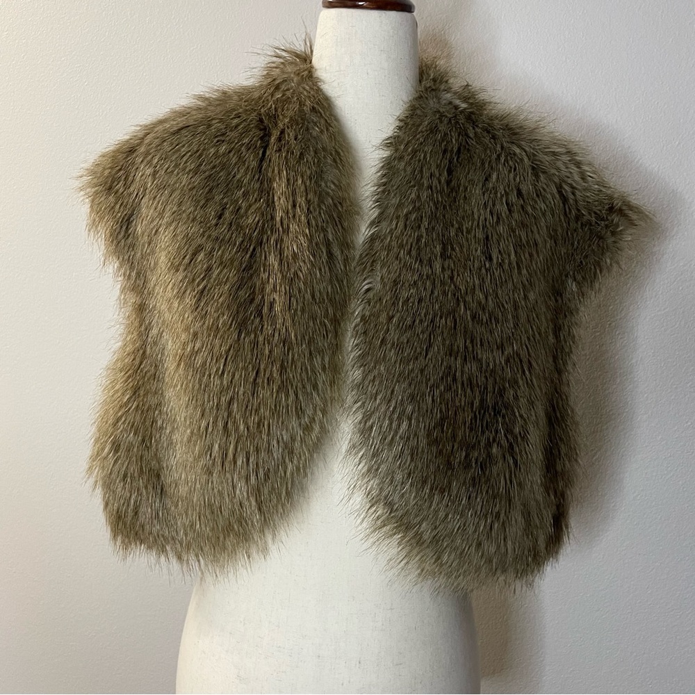 The Limited Faux Fur Vest Small